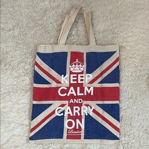 EUC - British Union Jack Tote Bag